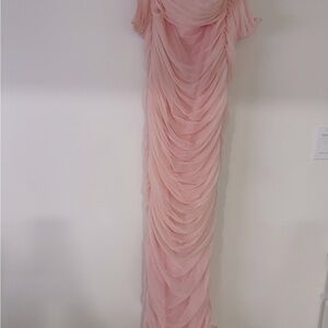 House of CB Sofia Fairy Pink Mesh Maxi Dress sz Large